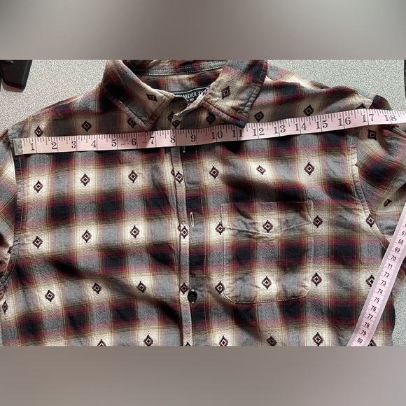 Forever 21 Men Diamond Print Button Up Shirt Size Xs - Picture 6 of 9